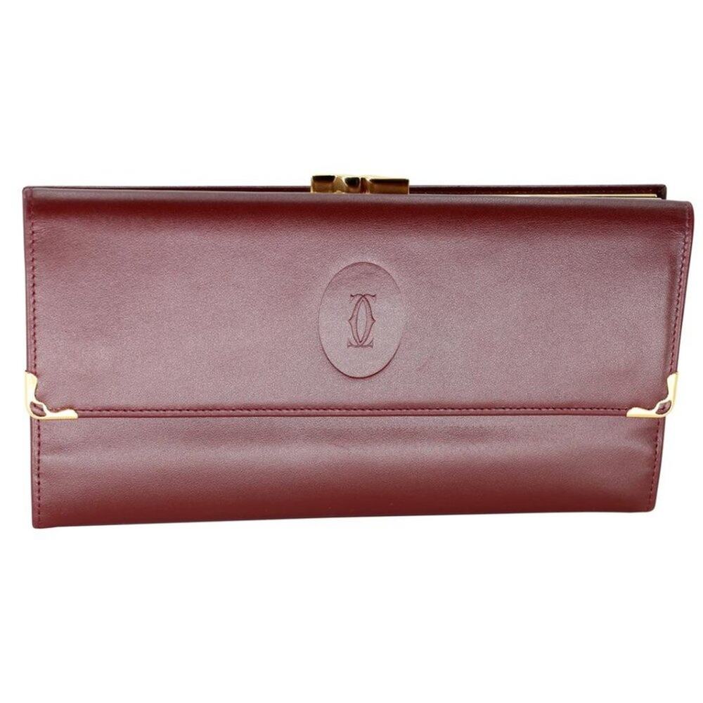 Cartier Embossed Leather Logo Bi-fold Organizer Wallet CR-1201P-0003